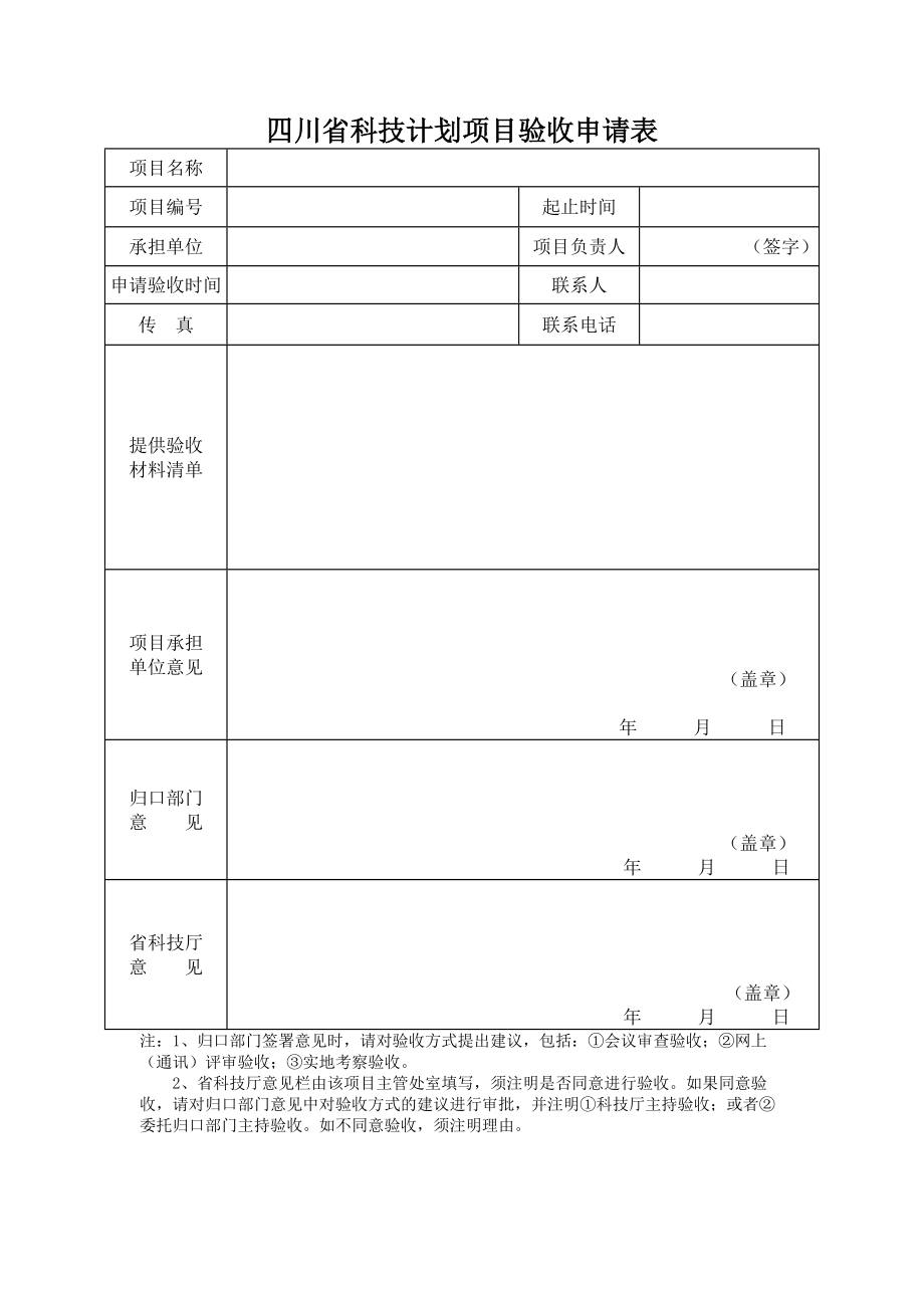 四川省科技计划项目验收申请表资料.doc_第1页