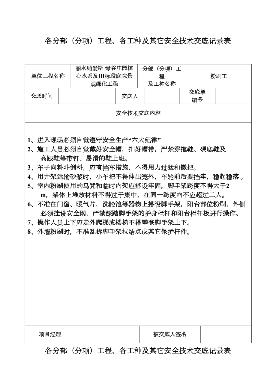 安全技术交底记录表（全套）.doc_第3页