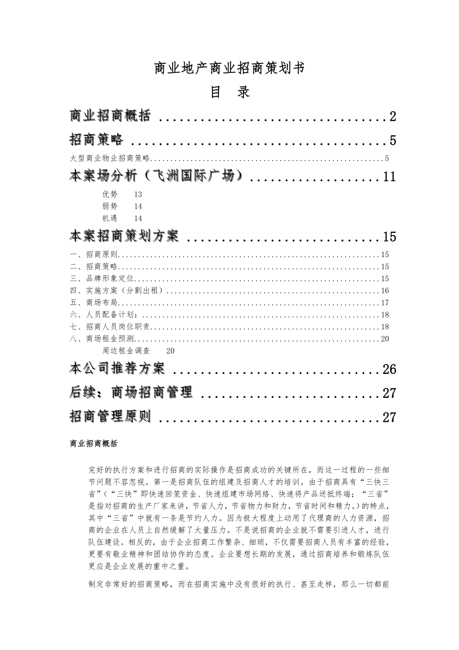 商业地产商业招商策划书.doc_第1页