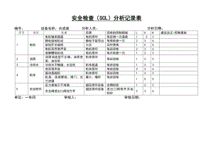 安全检查(SCL)分析记录表(一).doc