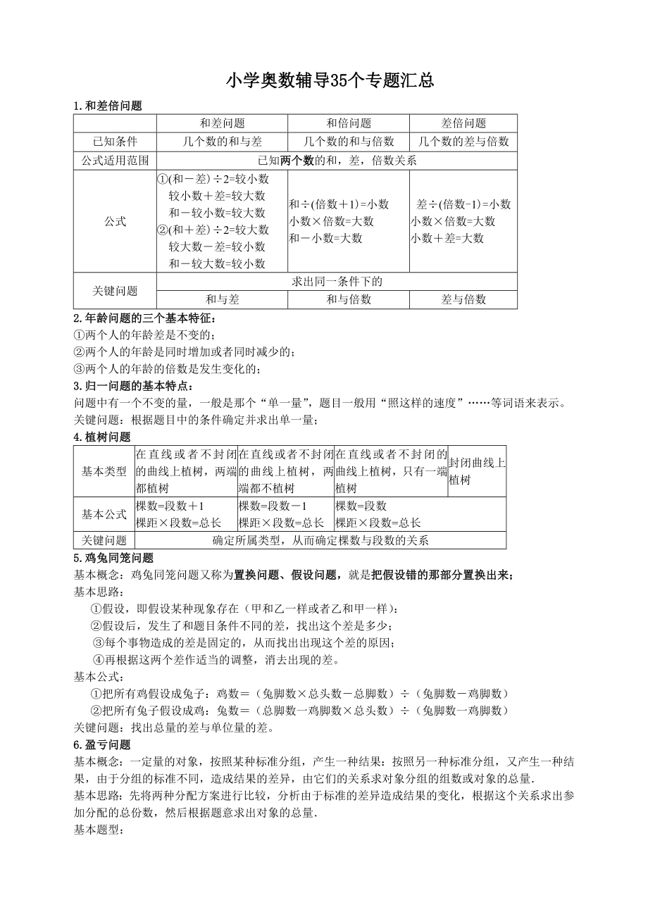 小学数学奥数35个专题题型分类及解题技巧.doc_第1页