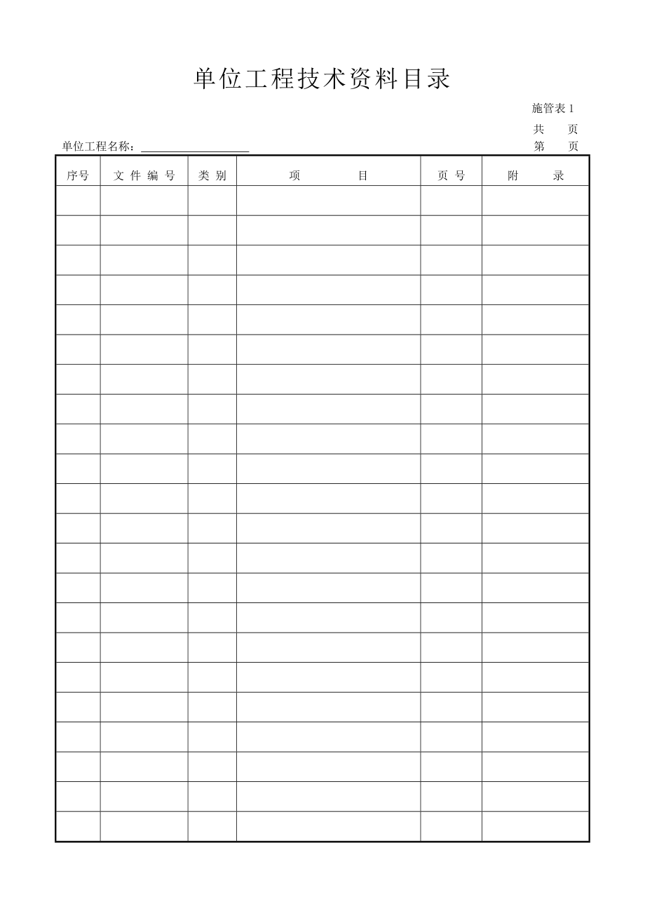 市政竣工资料表格(全套).doc_第1页