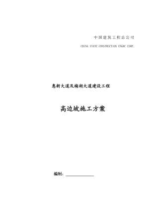 市政高边坡施工方案.docx