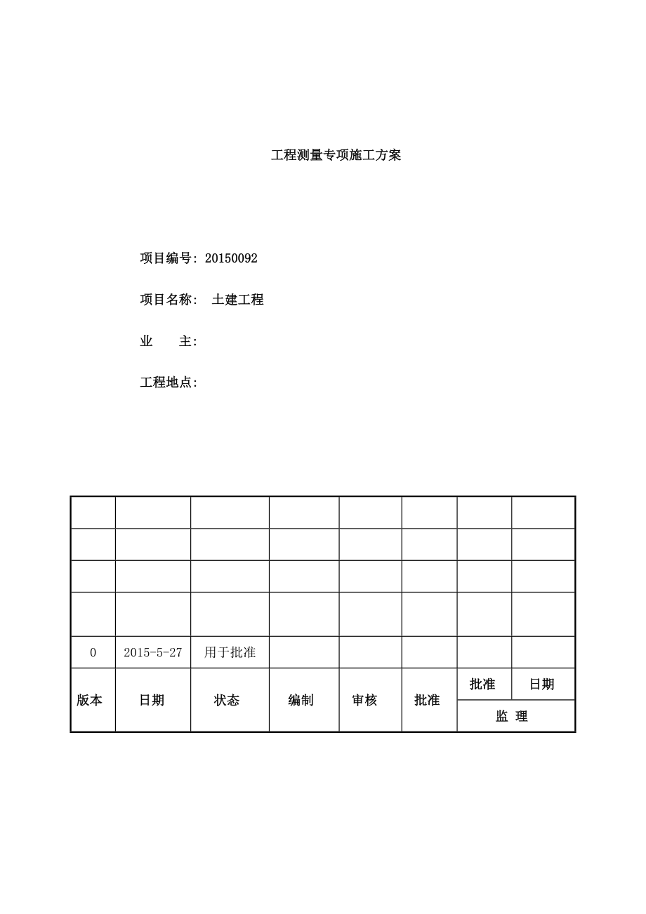 工程测量专项施工方案资料.doc_第1页