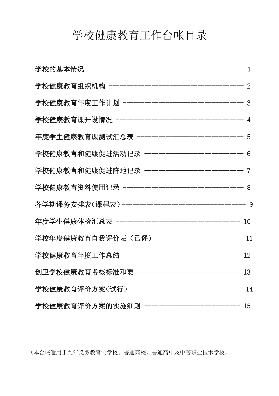 学校健康教育工作台帐.doc_第2页