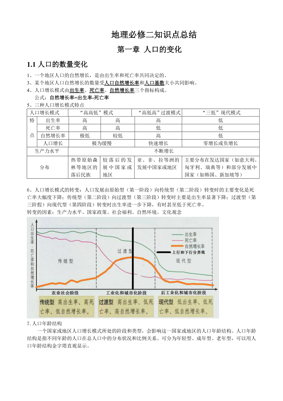 地理必修二知识点总结汇编.doc_第1页