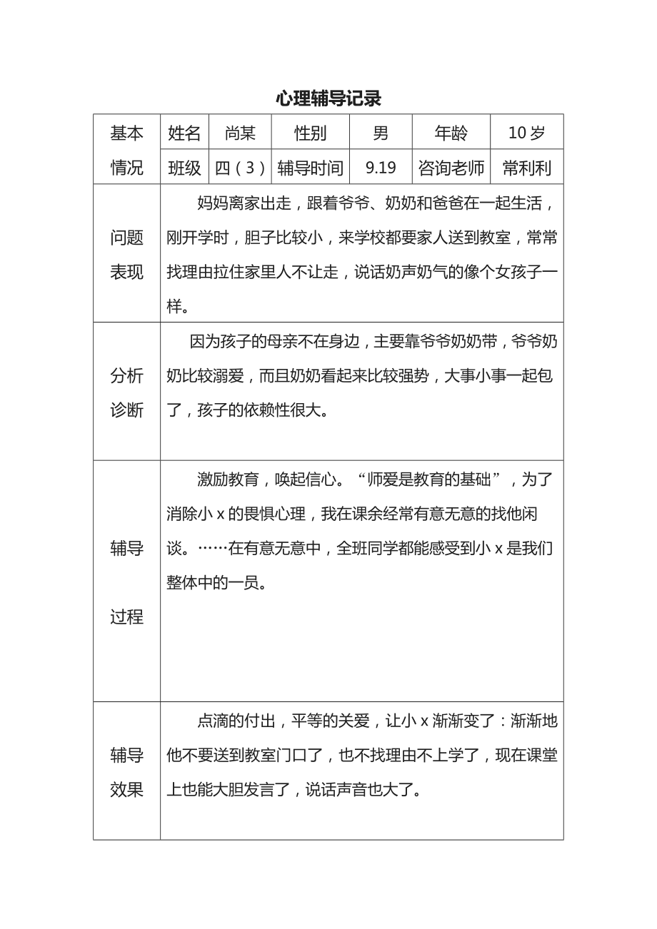 心理辅导记录18个表格.doc_第2页