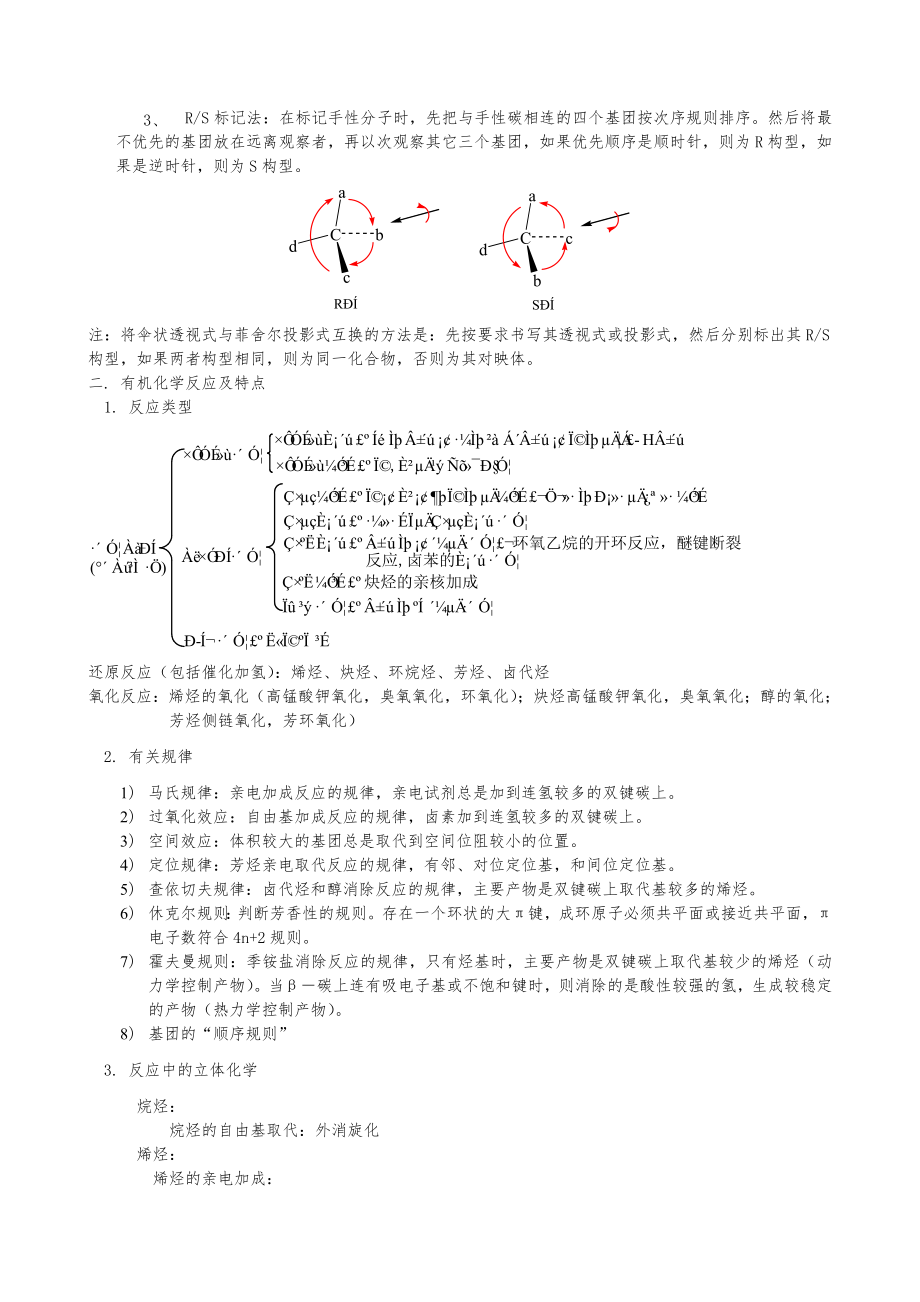 大学有机化学知识点总结.doc_第2页