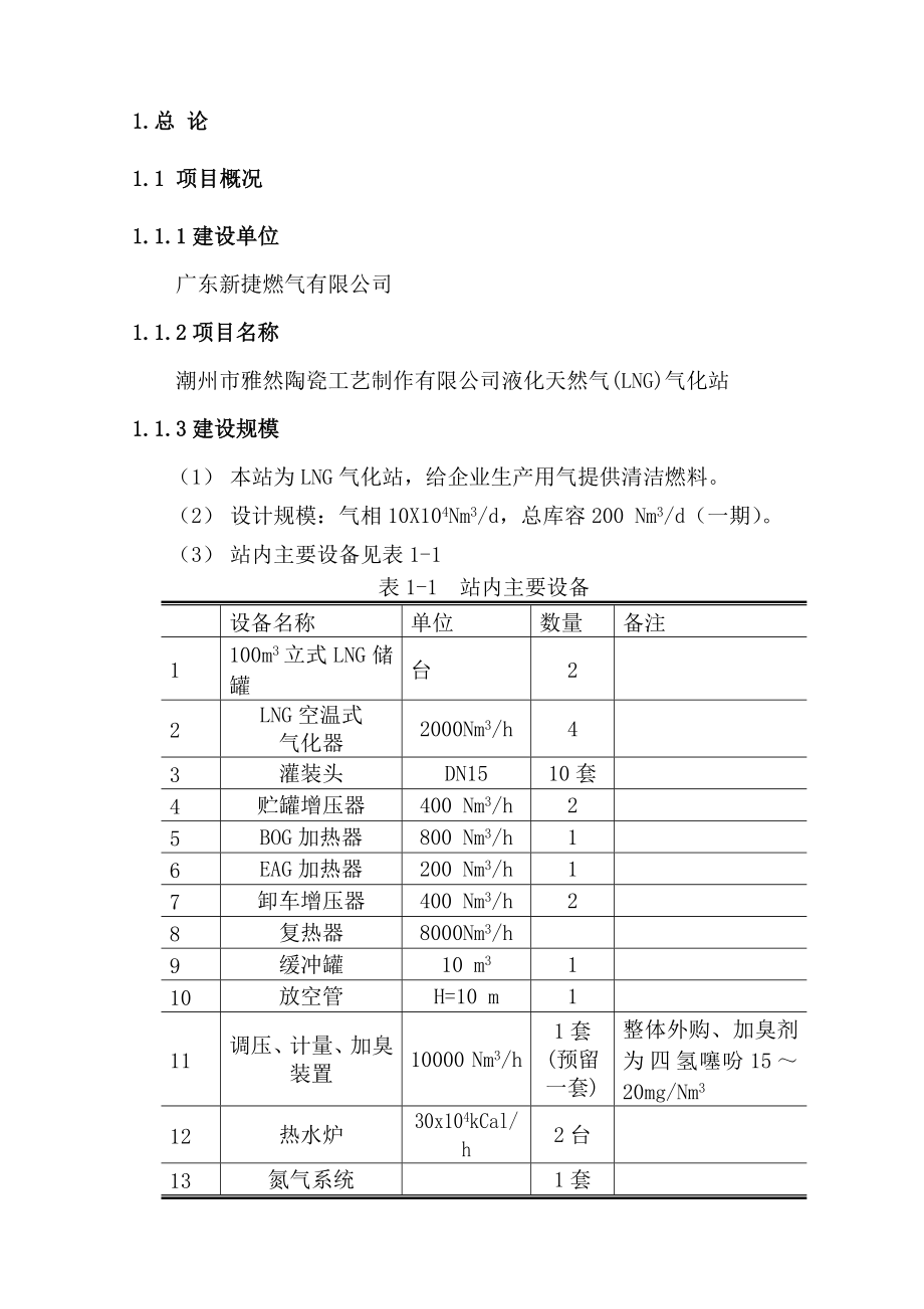 工艺制作有限公司液化天然气(LNG)气化站建设项目投资可行性研究报告.doc_第2页