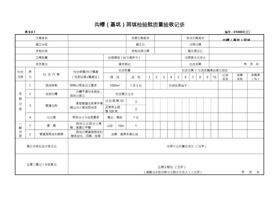 市政工程资料检验批新表格(资料必备).doc_第2页