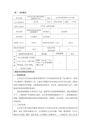 放射性同位素131Ba及密封放射源测井项目.doc