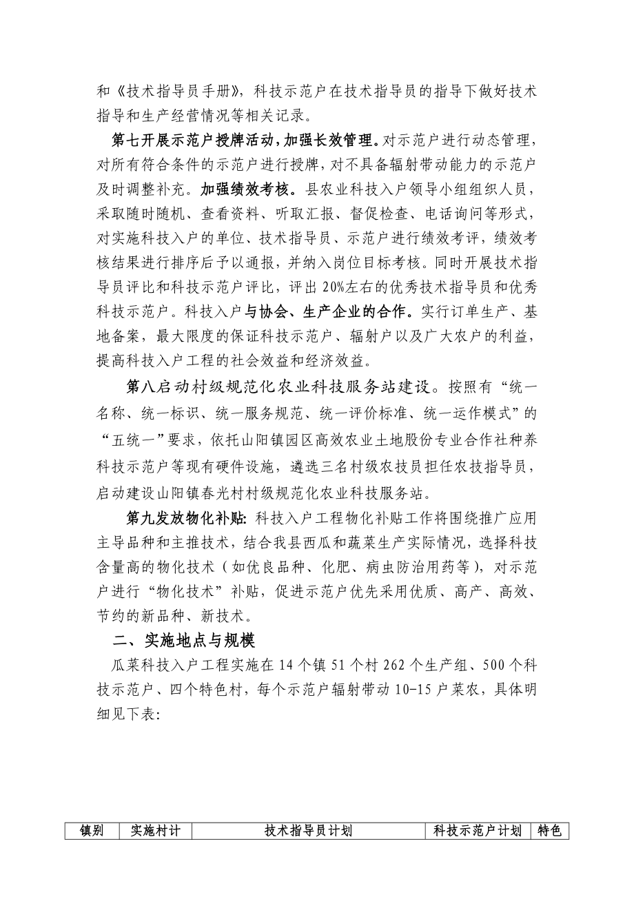 蔬菜高产高效栽培技术科技入户实施方案.doc_第3页