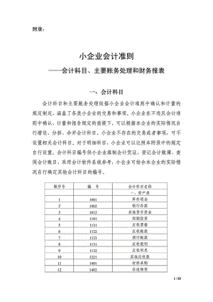 小企业会计准则——会计科目、主要账务处理和财务报表.doc