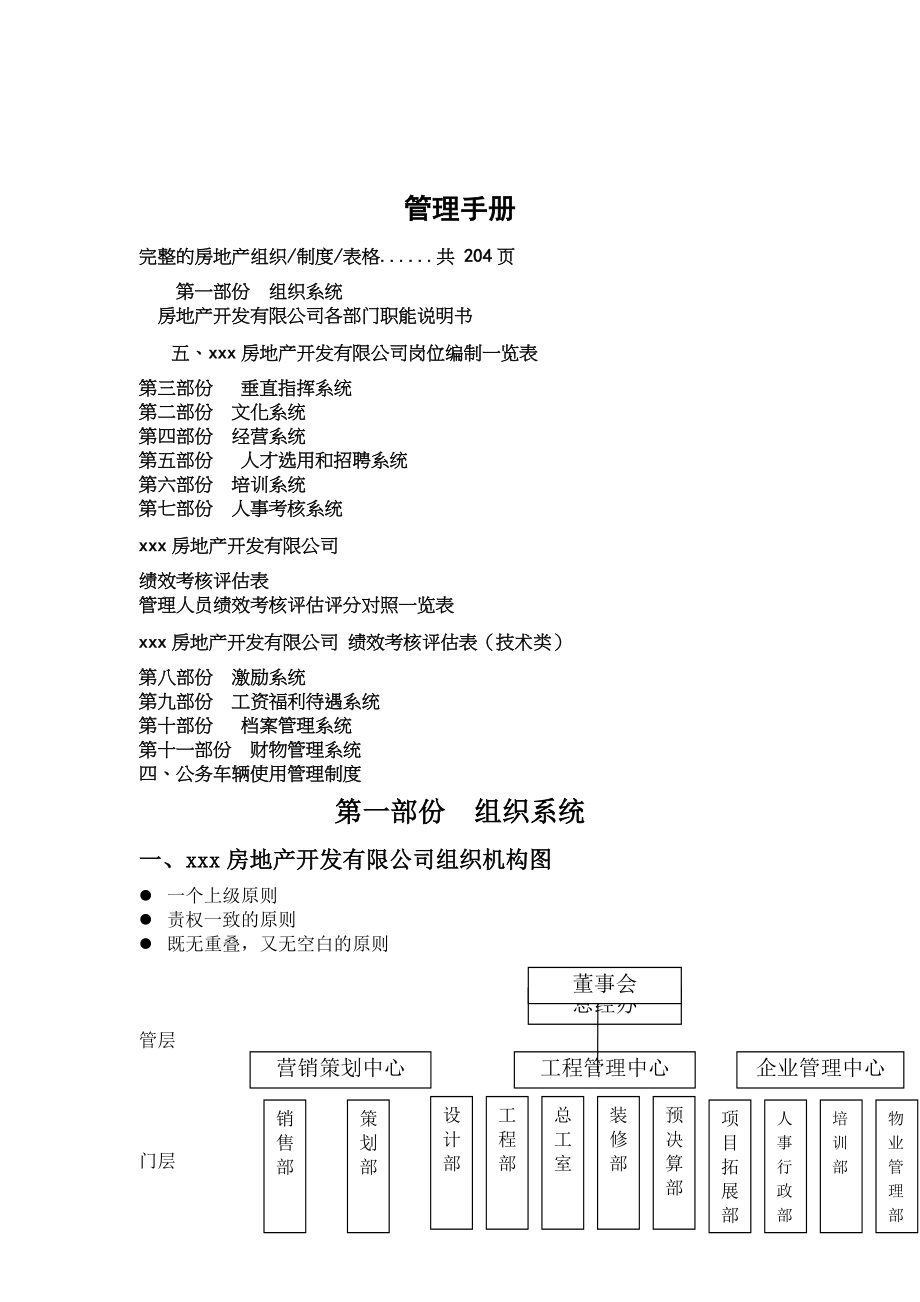 房地产管理手册大全-组织制度考核.docx_第1页