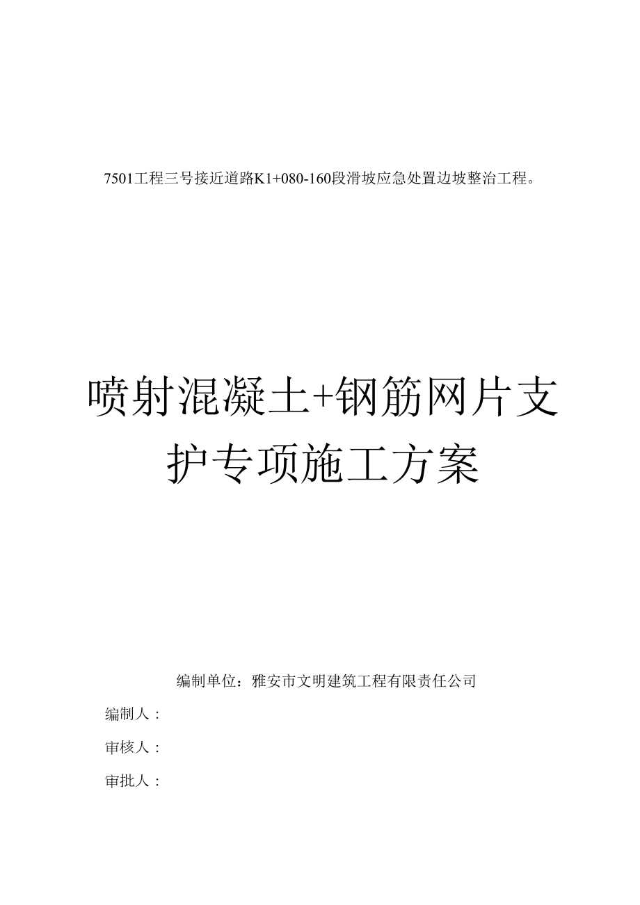 挂网锚喷砼专项施工方案.doc_第1页