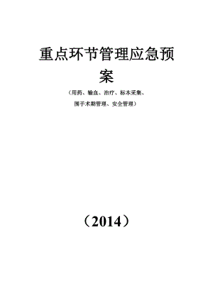 重点环节应急管理预案Microsoft Word 文档.doc