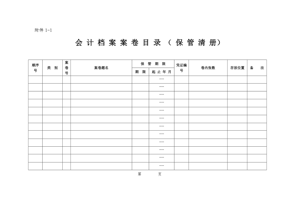 会计档案保管( 移 交 ) 清册.doc_第2页