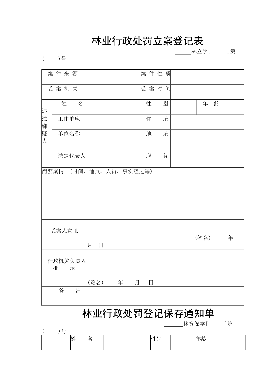 林业行政处罚当场处罚决定书.doc_第2页