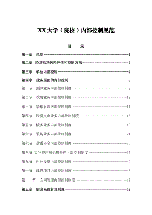 大学(学院)内部控制规范(范本)(财会必备).docx