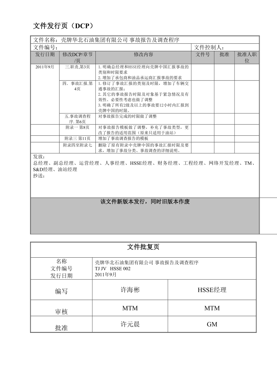 壳牌华北石油集团有限公司事故报告及事故调查程序.doc_第2页