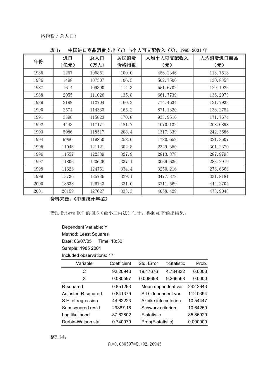 有关我国进口商品消费的计量分析.doc_第2页