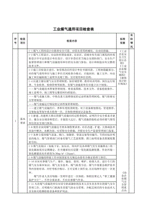 工业煤气安全检查表.doc