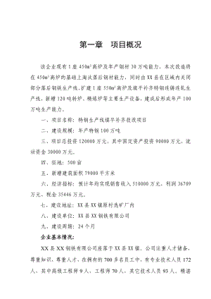 特钢生产线填平补齐技改项目可行性研究报告.doc