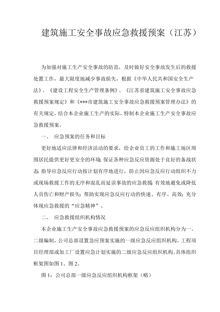 建筑施工安全事故应急救援预案（江苏）.doc_第1页