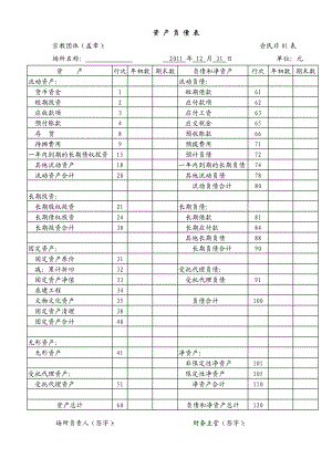 民间非盈利组织会计报表.doc