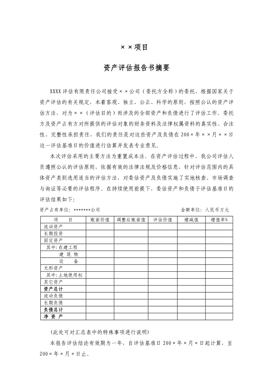 资产评估报告标准模板.doc_第3页