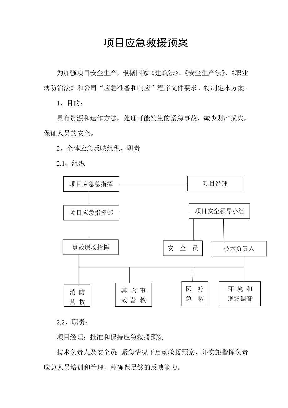 项目应急救援预案.doc_第1页