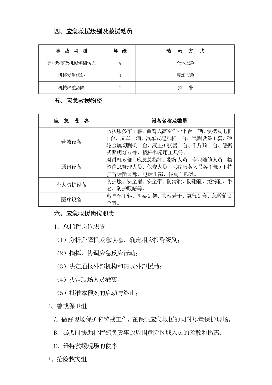 塔式起重机使用事故预案特种设备使用预案.doc_第2页