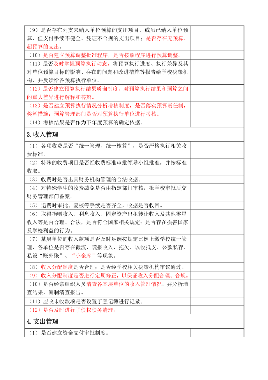 大学财务管理内部控制调查问卷.doc_第3页