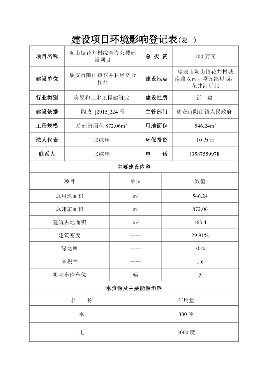 环境影响评价报告公示：陶山镇花井村综合办公楼建设项目.doc环评报告.doc_第3页