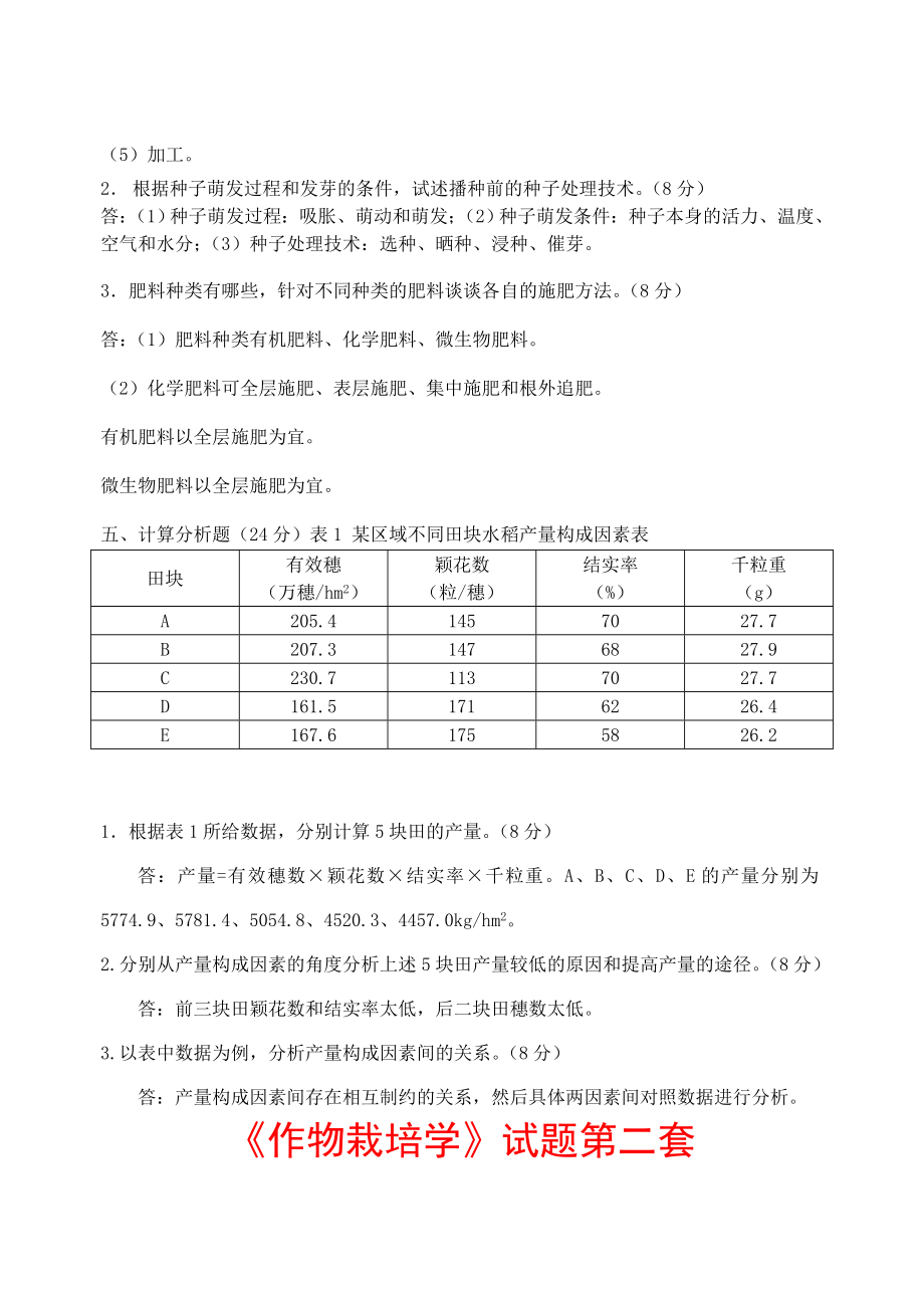 作物栽培学试题共7套.doc_第3页