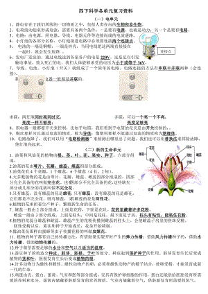 四下科学各单元复习资料.doc