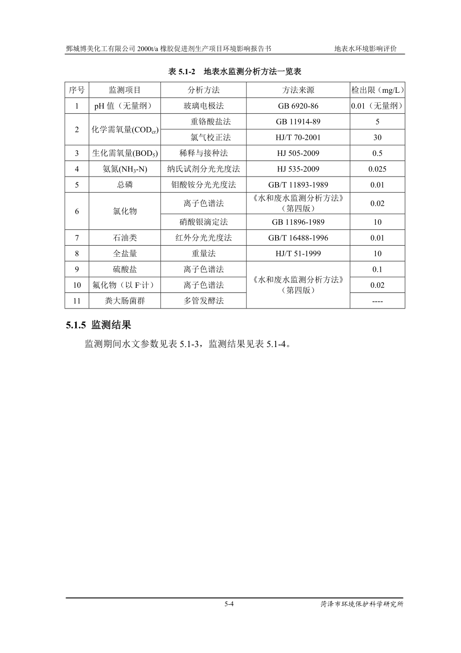 环境影响评价报告公示：橡胶促进剂5地表水=环评报告.doc_第2页