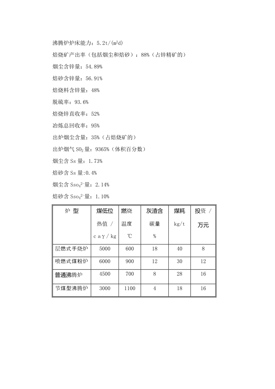 产10000吨电锌厂焙烧车间初步设计课程设计.doc_第2页