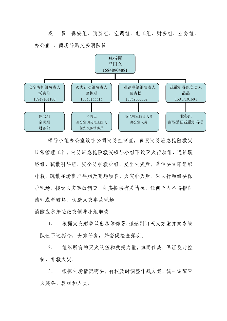 居然之家内蒙古分公司呼和浩特店消防安全应急预案.doc_第2页