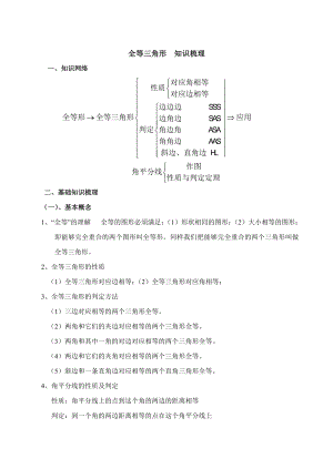 最新初二数学上全等三角形知识点总结.doc