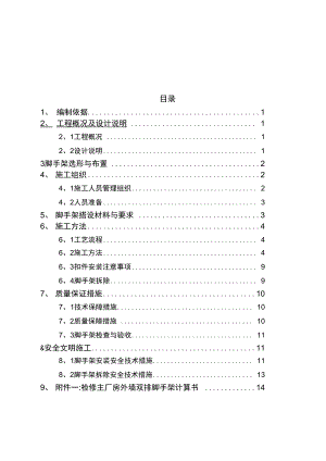 外墙双排脚手架搭设施工方案.docx