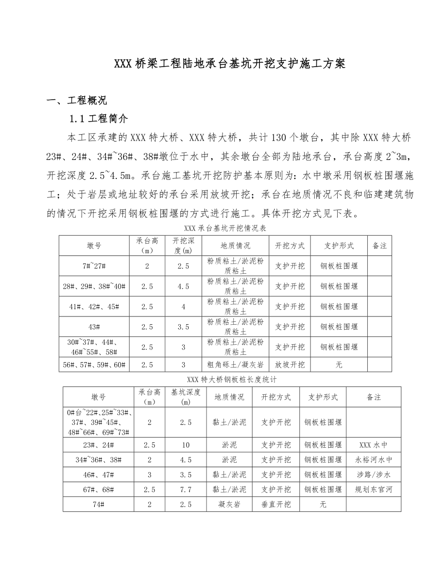 承台基坑开挖施工方案(钢板桩).doc_第3页