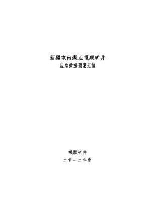 煤矿矿井事故专项应急救援预案汇编.doc