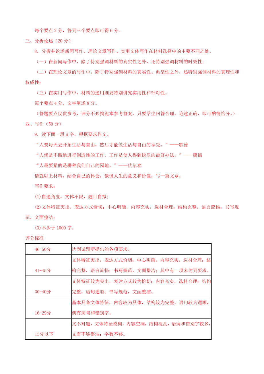 最新《基础写作》期末题库及答案.doc_第3页