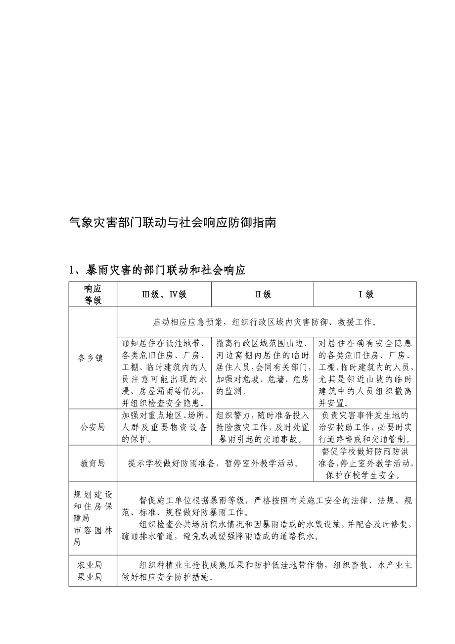 气象灾害部门联动与社会响应防御指南.doc_第1页