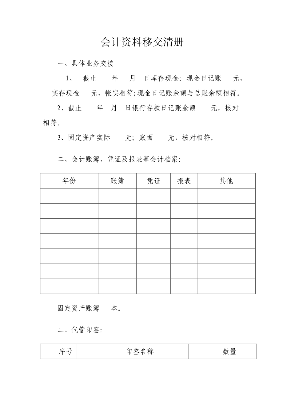 会计交接清单.doc_第1页