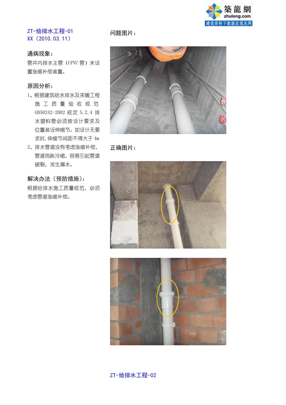 建筑室内装修给排水工程质量通病及预防措施.doc_第1页