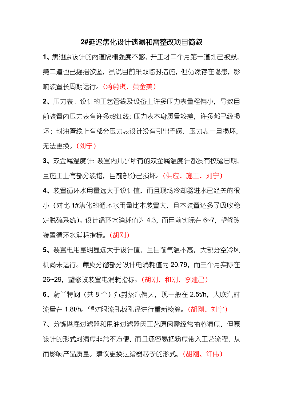 焦化装置现场问题简述.doc_第1页