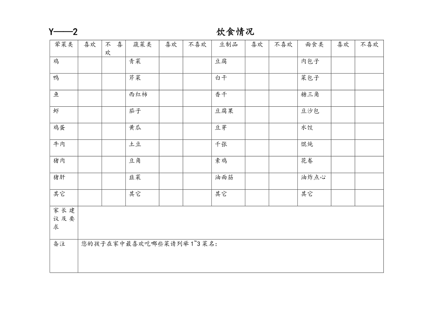 最新幼儿园专用表格大全.doc_第2页