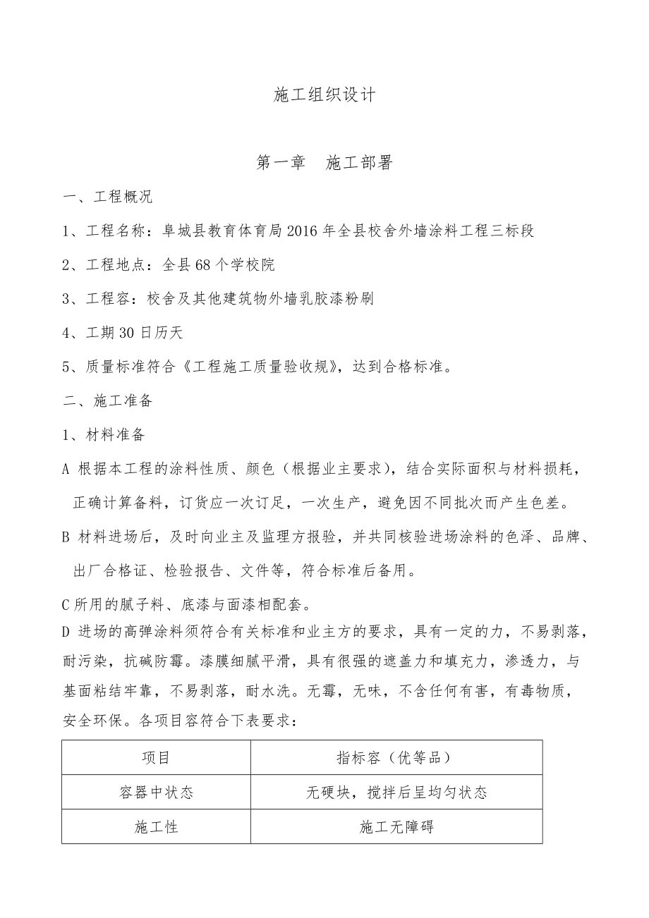 外墙涂料工程施工设计方案.doc_第1页